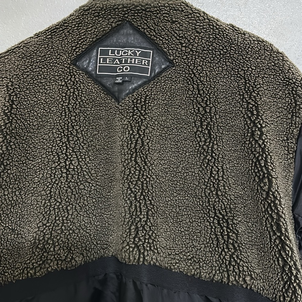 Lucky Leather Co Insulated Leather Jacket, Size Large, in Good Condition, Brown - Picture 11 of 11